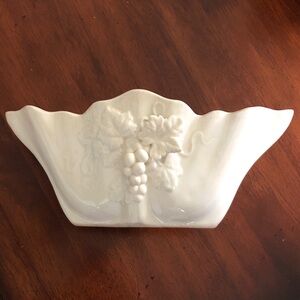 Vintage Moriyama Mori-machi Hand Painted Porcelain Console Dish / Bowl Japan